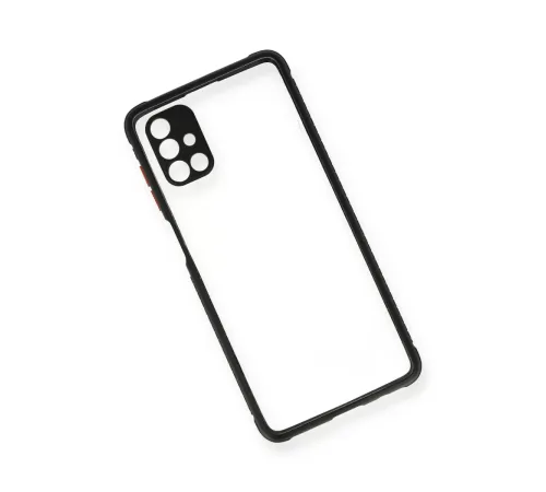 Samsung Galaxy M51 Kılıf Miami Şeffaf Silikon - Siyah
