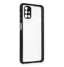 Samsung Galaxy M51 Kılıf Miami Şeffaf Silikon - Siyah