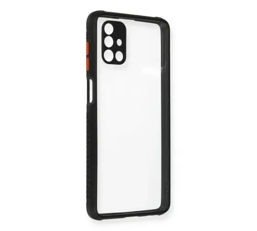 Samsung Galaxy M51 Kılıf Miami Şeffaf Silikon - Siyah