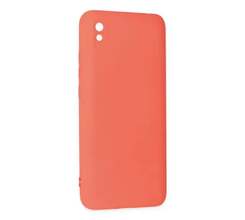 Xiaomi Redmi 9A Kılıf Nano içi Kadife Silikon - Turuncu