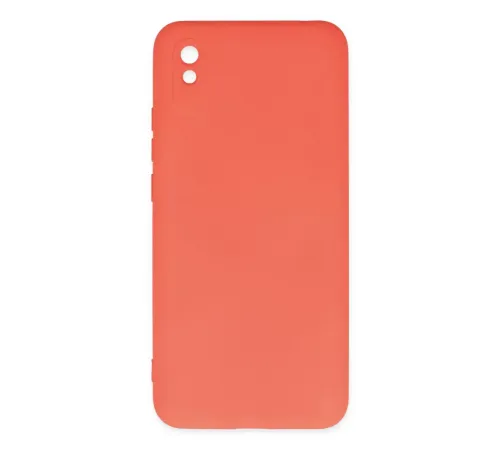 Xiaomi Redmi 9A Kılıf Nano içi Kadife Silikon - Turuncu