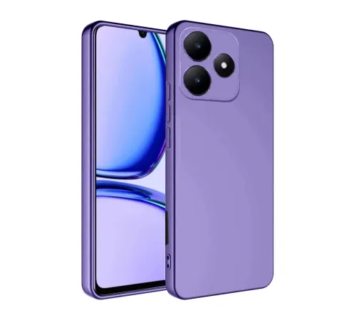 Realme C61 Kılıf First Silikon - Lila