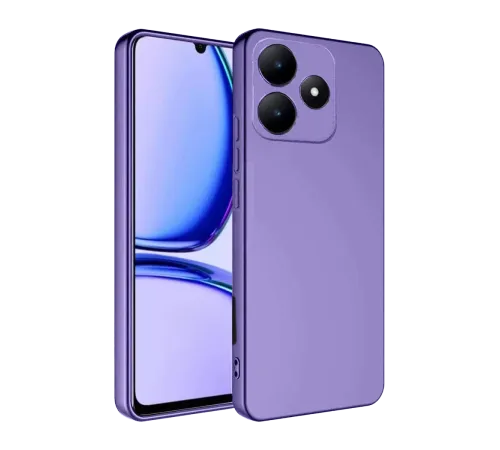 Realme C61 Kılıf First Silikon - Lila