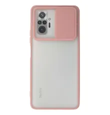 Xiaomi Redmi Note 10 Pro Kılıf Palm Buzlu Kamera Sürgülü Silikon - Pembe
