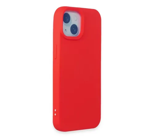 Apple iPhone 15 Kılıf Nano içi Kadife Silikon - Kırmızı