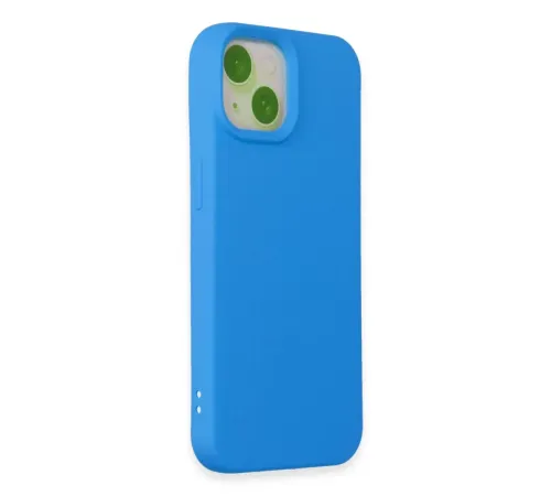 Apple iPhone 15 Kılıf Nano içi Kadife Silikon - Mavi