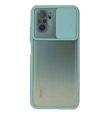 Xiaomi Redmi Note 10 Kılıf Palm Buzlu Kamera Sürgülü Silikon - Turkuaz