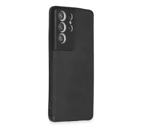 Samsung Galaxy S21 Ultra Kılıf Loop Deri Silikon - Siyah