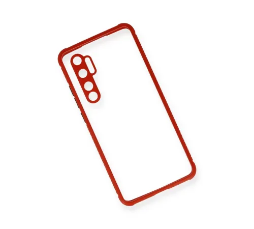 Xiaomi Mi Note 10 Lite Kılıf Miami Şeffaf Silikon - Kırmızı