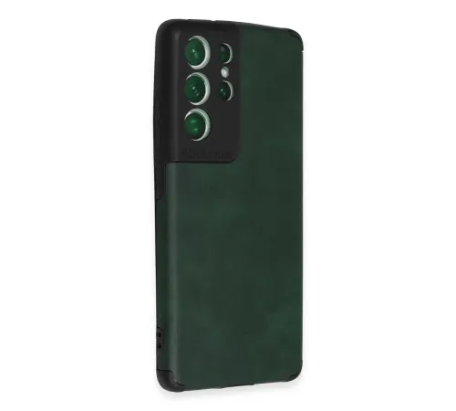 Samsung Galaxy S21 Ultra Kılıf Loop Deri Silikon - Yeşil
