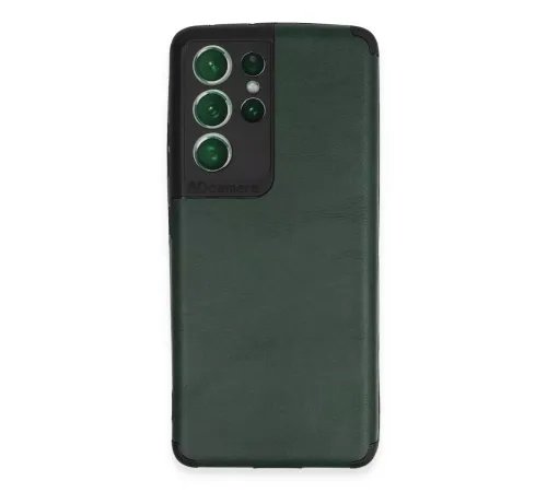 Samsung Galaxy S21 Ultra Kılıf Loop Deri Silikon - Yeşil