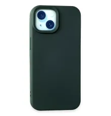 Apple iPhone 15 Kılıf Nano içi Kadife Silikon - Koyu Yeşil