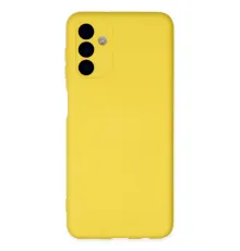 Samsung Galaxy A04S Kılıf Nano içi Kadife Silikon - Sarı
