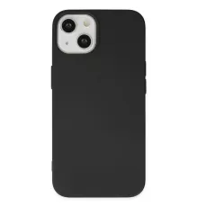 Apple iPhone 15 Plus Kılıf Nano içi Kadife Silikon - Siyah