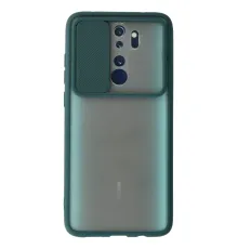 Xiaomi Redmi Note 8 Pro Kılıf Palm Buzlu Kamera Sürgülü Silikon - Yeşil