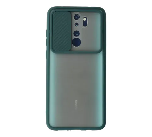 Xiaomi Redmi Note 8 Pro Kılıf Palm Buzlu Kamera Sürgülü Silikon - Yeşil