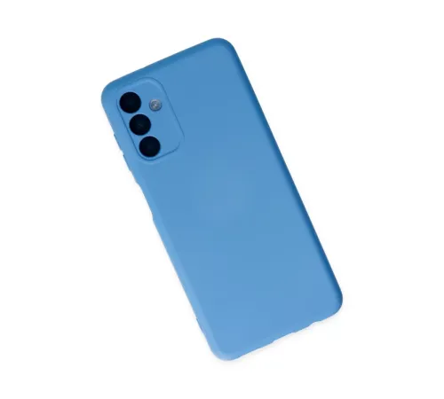 Samsung Galaxy A04S Kılıf Nano içi Kadife Silikon - Mavi