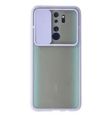 Xiaomi Redmi Note 8 Pro Kılıf Palm Buzlu Kamera Sürgülü Silikon - Lila