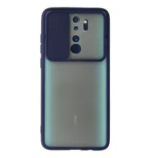 Xiaomi Redmi Note 8 Pro Kılıf Palm Buzlu Kamera Sürgülü Silikon - Lacivert