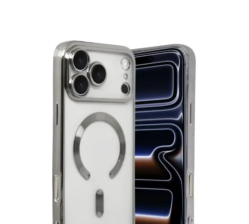 Apple iPhone 17 Pro Kross Magneticsafe Kapak - Gümüş