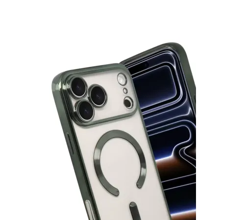 Apple iPhone 17 Pro Kross Magneticsafe Kapak - Koyu Yeşil