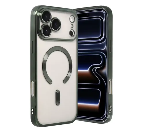 Apple iPhone 17 Pro Kross Magneticsafe Kapak - Koyu Yeşil