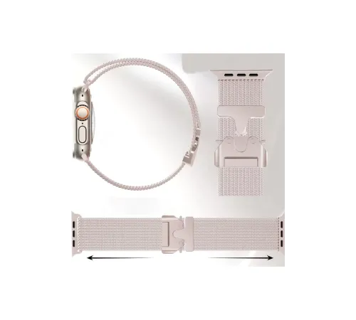 Apple Watch 42mm Milano Metal Kordon - Titan Gri