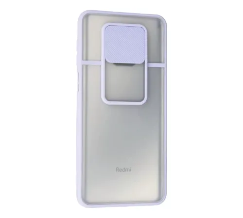 Xiaomi Redmi Note 9 Pro Kılıf Palm Buzlu Kamera Sürgülü Silikon - Lila