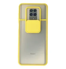 Xiaomi Redmi Note 9 Pro Kılıf Palm Buzlu Kamera Sürgülü Silikon - Sarı