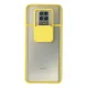 Xiaomi Redmi Note 9 Pro Kılıf Palm Buzlu Kamera Sürgülü Silikon - Sarı