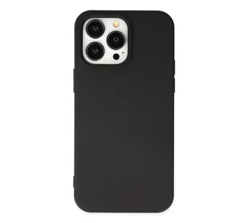 Apple iPhone 15 Pro Kılıf Nano içi Kadife Silikon - Siyah