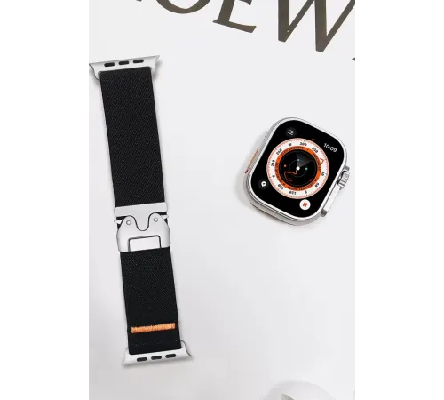 Apple Watch 42mm Forest Kumaş Kordon - Siyah