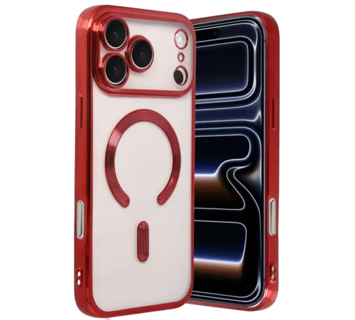 Apple iPhone 17 Pro Max Kross Magneticsafe Kapak - Kırmızı
