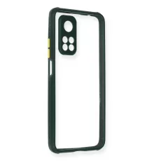 Xiaomi Mi 10T Pro Kılıf Miami Şeffaf Silikon - Koyu Yeşil