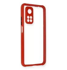Xiaomi Mi 10T Pro Kılıf Miami Şeffaf Silikon - Kırmızı
