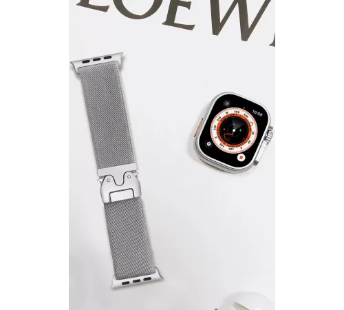 Apple Watch 42mm Forest Kumaş Kordon - Titan Gri