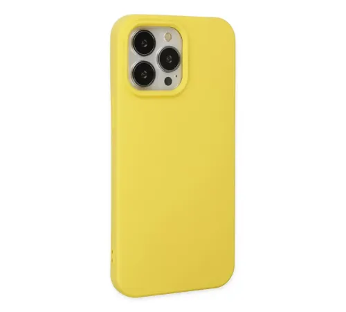 Apple iPhone 15 Pro Kılıf Nano içi Kadife Silikon - Sarı