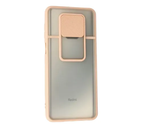 Xiaomi Redmi Note 9 Pro Kılıf Palm Buzlu Kamera Sürgülü Silikon - Pembe