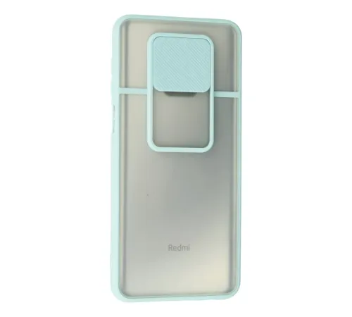 Xiaomi Redmi Note 9 Pro Kılıf Palm Buzlu Kamera Sürgülü Silikon - Turkuaz