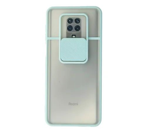 Xiaomi Redmi Note 9 Pro Kılıf Palm Buzlu Kamera Sürgülü Silikon - Turkuaz