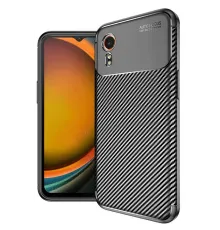 Samsung Galaxy XCover 7 Kılıf Auto Focus Karbon Kapak - Siyah