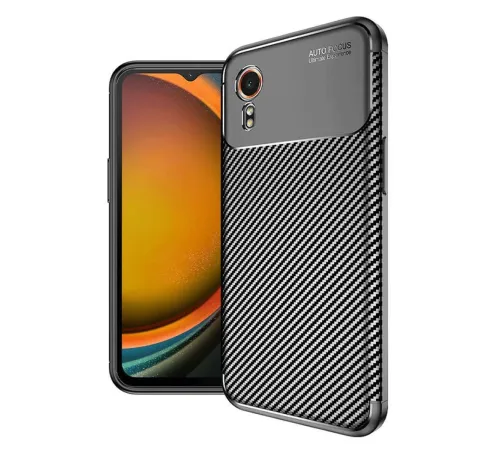 Samsung Galaxy XCover 7 Kılıf Auto Focus Karbon Kapak - Siyah