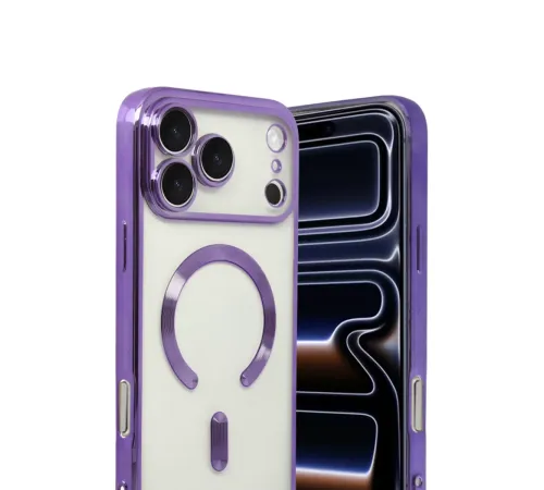 Apple iPhone 17 Pro Max Kross Magneticsafe Kapak - Mor