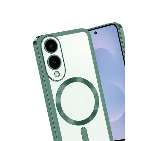 Samsung Galaxy S25 Edge Kross Magneticsafe Kapak - Koyu Yeşil