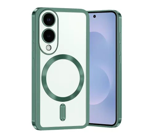 Samsung Galaxy S25 Edge Kross Magneticsafe Kapak - Koyu Yeşil