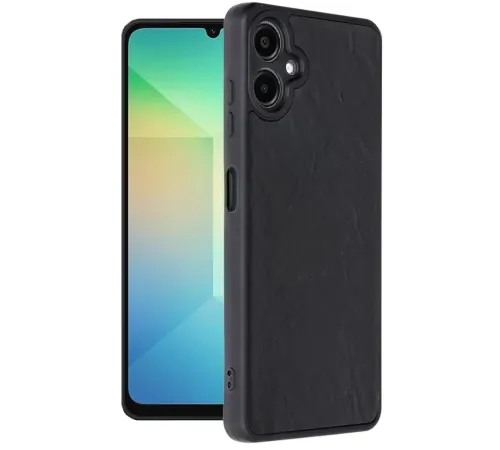 Samsung Galaxy A06 Kılıf Aras Deri Kapak - Siyah