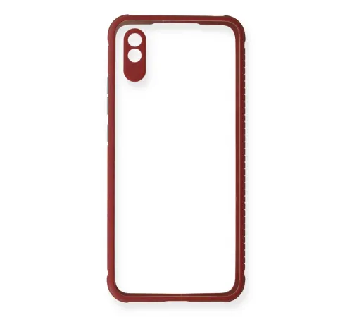 Xiaomi Redmi 9A Kılıf Miami Şeffaf Silikon - Fuşya