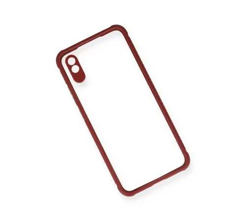 Xiaomi Redmi 9A Kılıf Miami Şeffaf Silikon - Fuşya