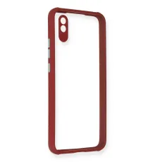 Xiaomi Redmi 9A Kılıf Miami Şeffaf Silikon - Fuşya