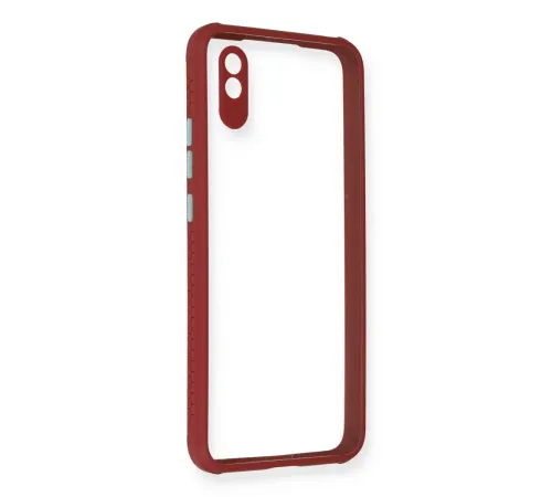 Xiaomi Redmi 9A Kılıf Miami Şeffaf Silikon - Fuşya